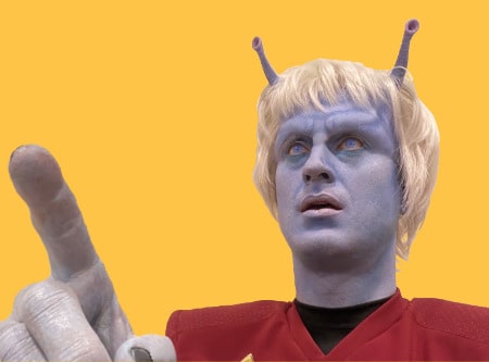chris o'bray dressed as an andorian alien from star trek chris o'bray dressed as an andorian alien from star trek